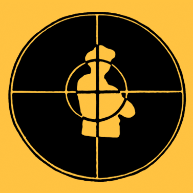 Silhouette of a person within a rifle scope's target