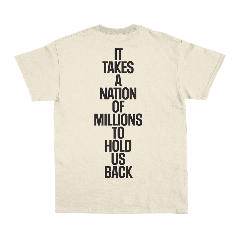 Nation Stack Text T-Shirt back