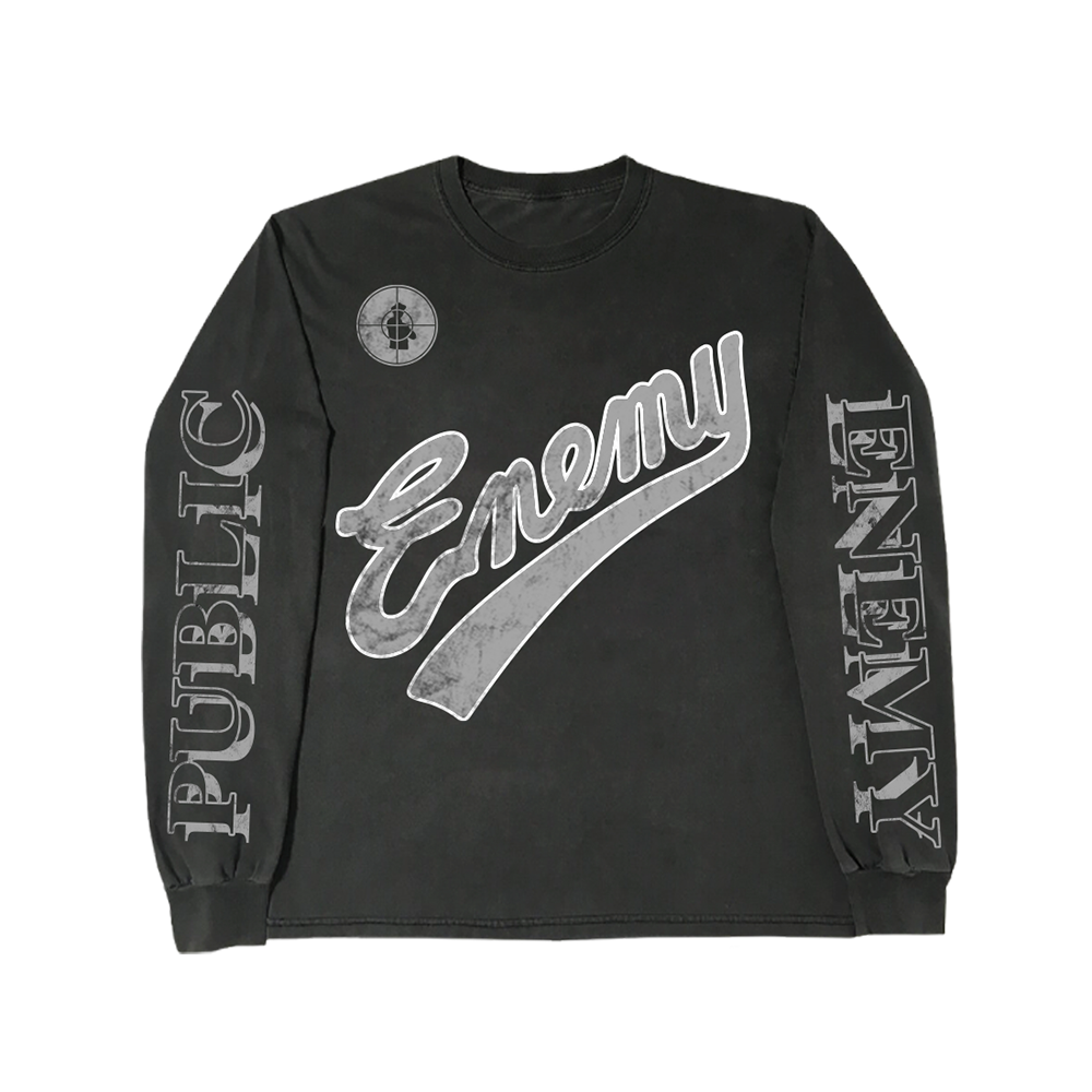 Maglietta Public Enemy American Logo Hip Hop Stile Retro Nero - Taglie Dalla S Alla 4XL (NL635)